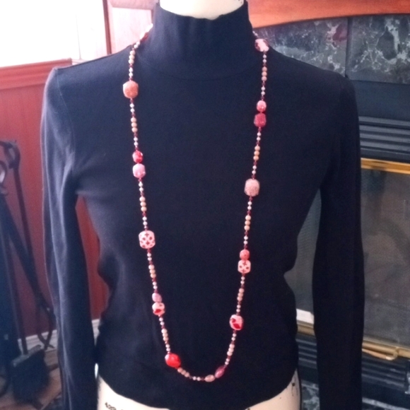 Antics Murrina Glass bead  necklace 22" long - Picture 14 of 17